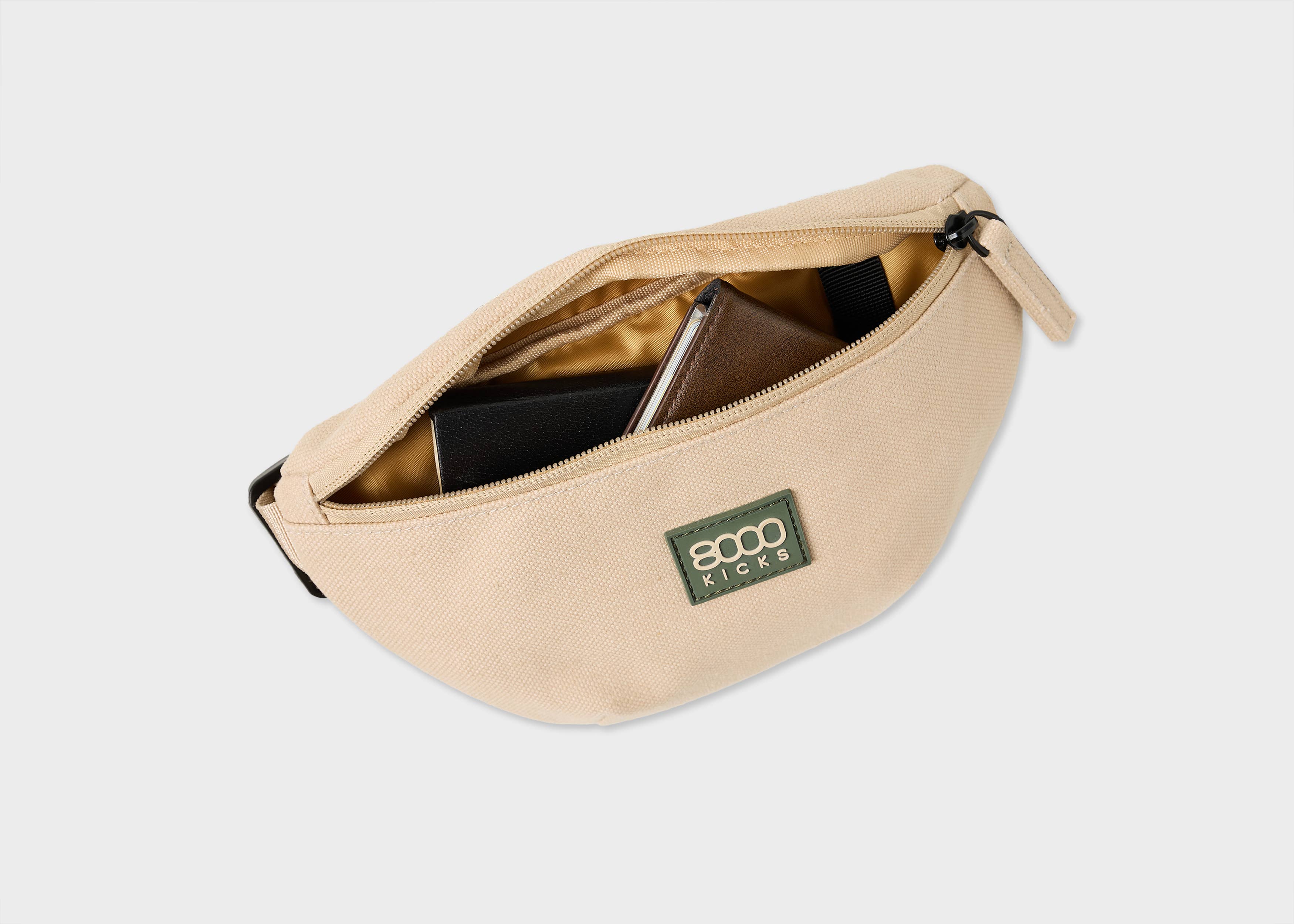 8000Kicks - Vente Sac ceinture – unisexe - Sac à bandoulière Hemp Beige2