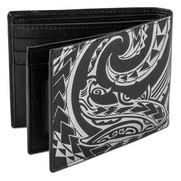 NA KOA - Wholesale Wallet - Men's - Hawaiian shark tattoo wallet with flip ID - Art: "Mano" by Kuaika Quenga10