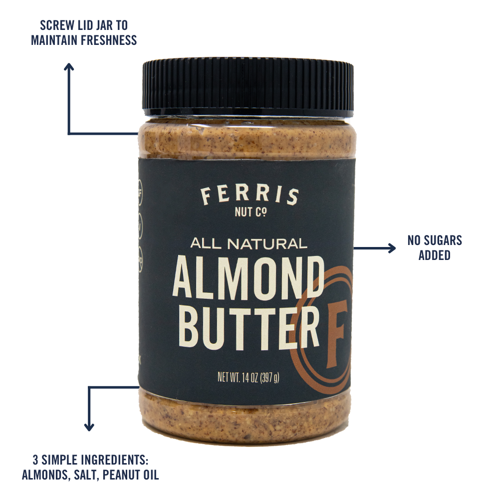 Ferris Coffee & Nut Co. - Vente Beurres de noix - Beurre d'amande 14 oz5