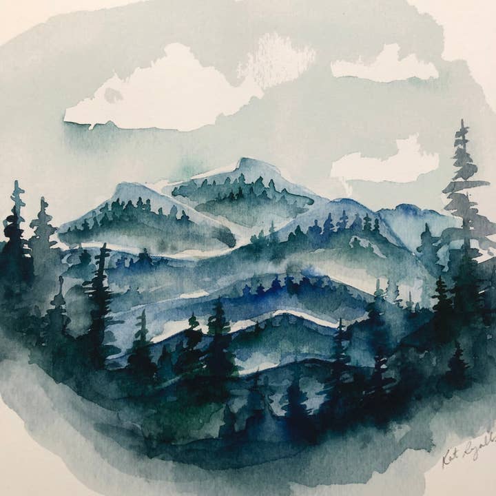 Kat Ryalls – Engroshandel Kunsttryk – Himmelsk punkt af Linville Gorge Wilderness
