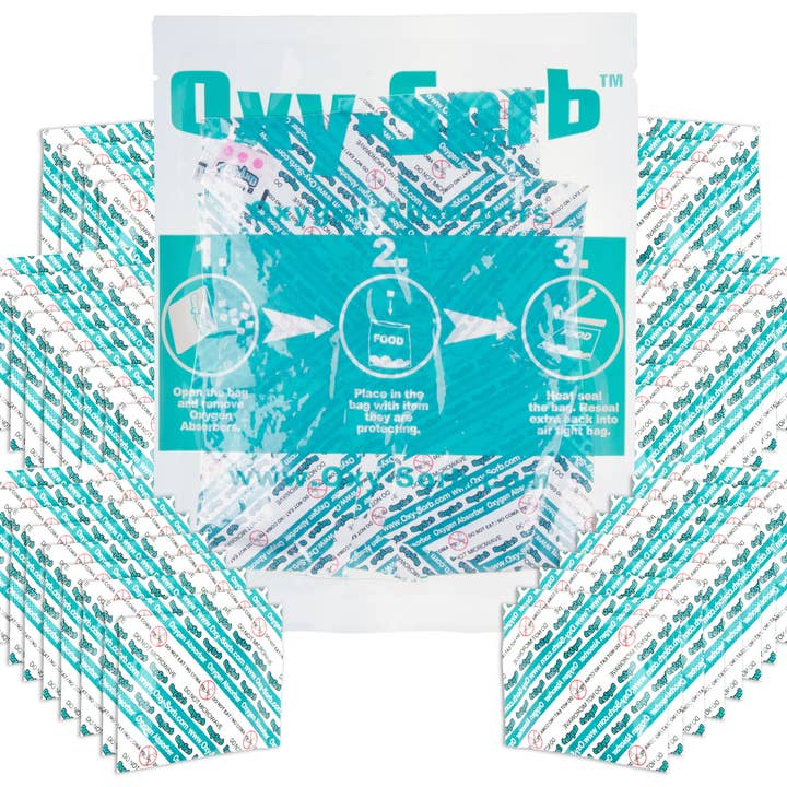 Pacotes Absorvedores de Oxigénio 300cc, Embalagem com 50 por atacado de Fairly Odd Brands