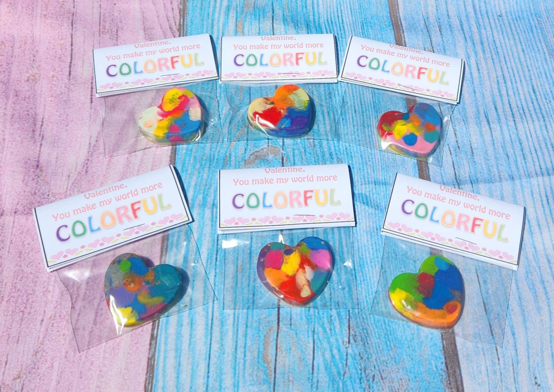 Snazzy Crayons – Engroshandel Gæstegave – Valentinsdag kort - Valentinsdag Crayon Hearts1