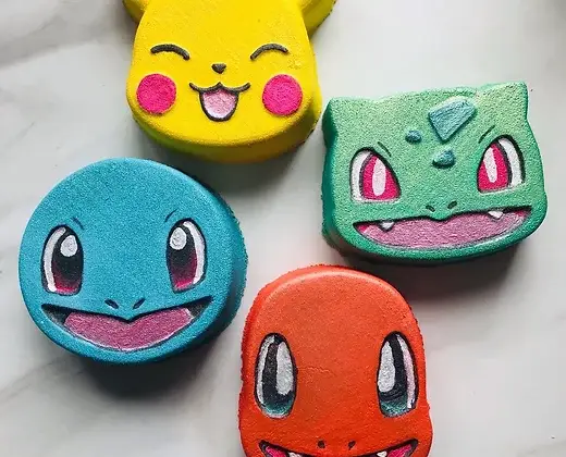 Flaming desserts – Großhandel Badebombe/-sprudeltabletten – Poke Pikachu Badebombe mit Zitronensorbetduft1