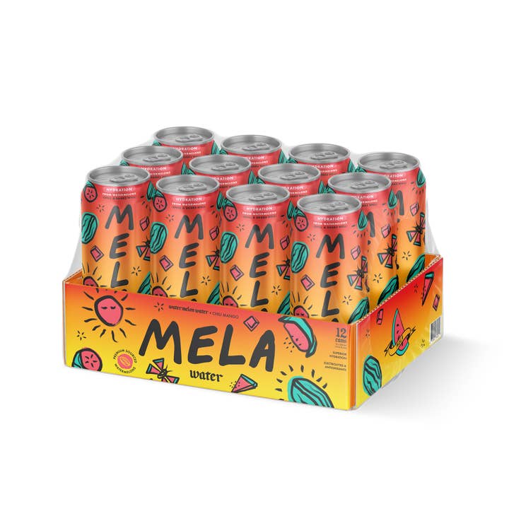 Mela Water - Wholesale Fruit Juice - Watermelon + Chili Mango (12 pack)