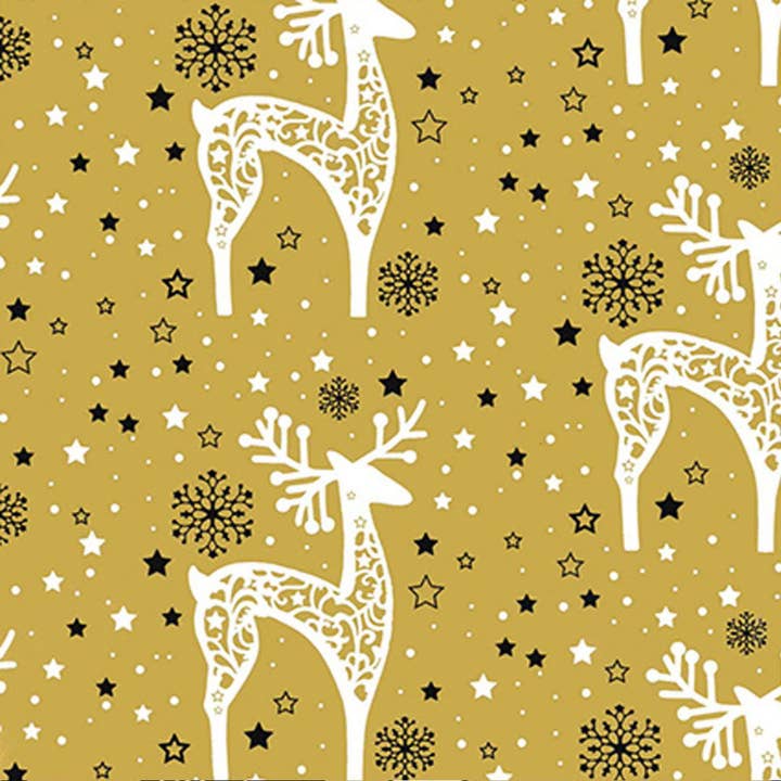 kadopapier.net - Wholesale Flat Wrap - Chic wrapping paper Christmas Gold