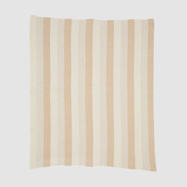 Bomull Hållbar Stickad Randig | Chevron Pläd - Fiskbensnyanser för wholesale av In2Green