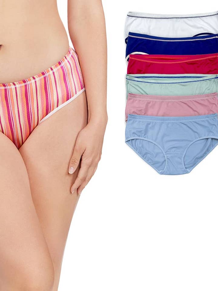 12 Pack Women's Silky Nylon-Spandex Hipster Panties for wholesale by I-Wear Brands