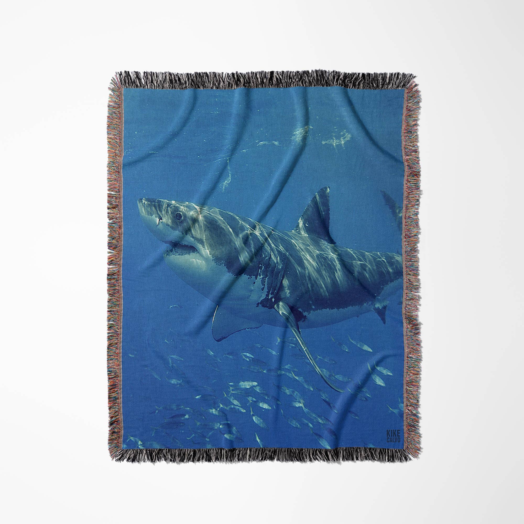3dRose - Wholesale Throw Blanket - 3dRose, Great White Shark, Blanket0