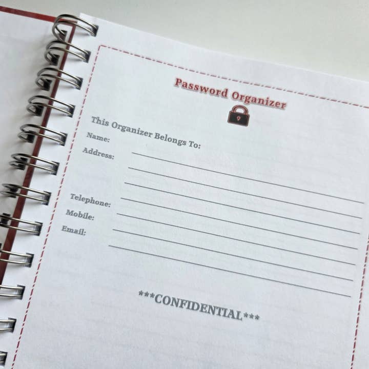 Line & Script - Wholesale Journal/Diary - Blossom Meadows Password Organizer Notebook2
