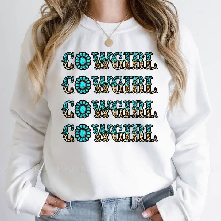 Leopard Cowgirl Sweatshirt, Leopard Cowgirl Shirt for wholesale by ShopLukeGifts