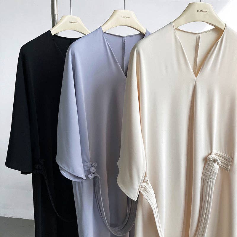 Marayn - Vente Robe – femme - 2025 NOUVELLE Robe Noeud Élégante Moderne Chic Touche Chinoise80