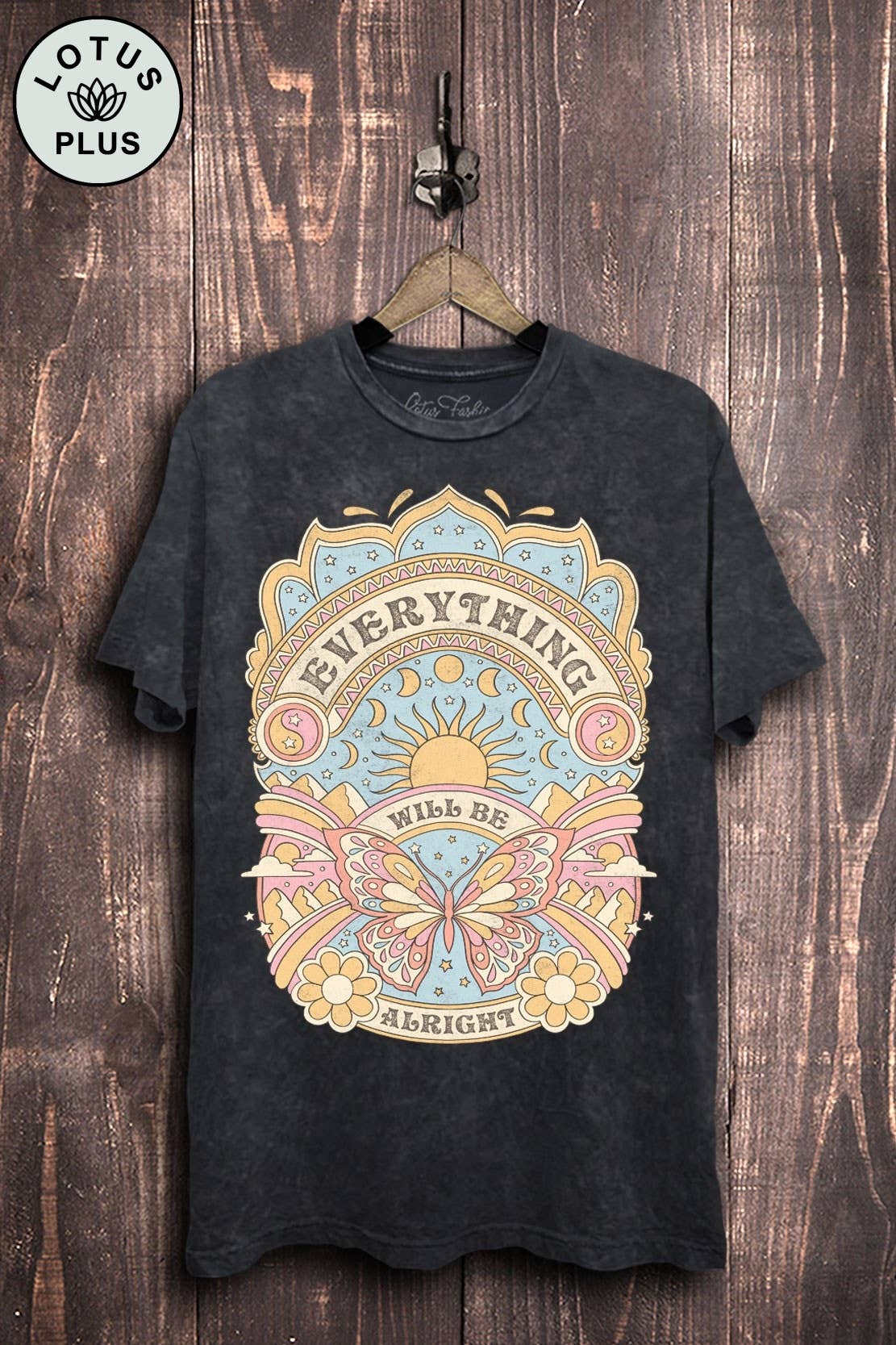 Lotus Fashion Collection - Wholesale T-shirt met print - Dames - Alles komt goed Graphic Top1