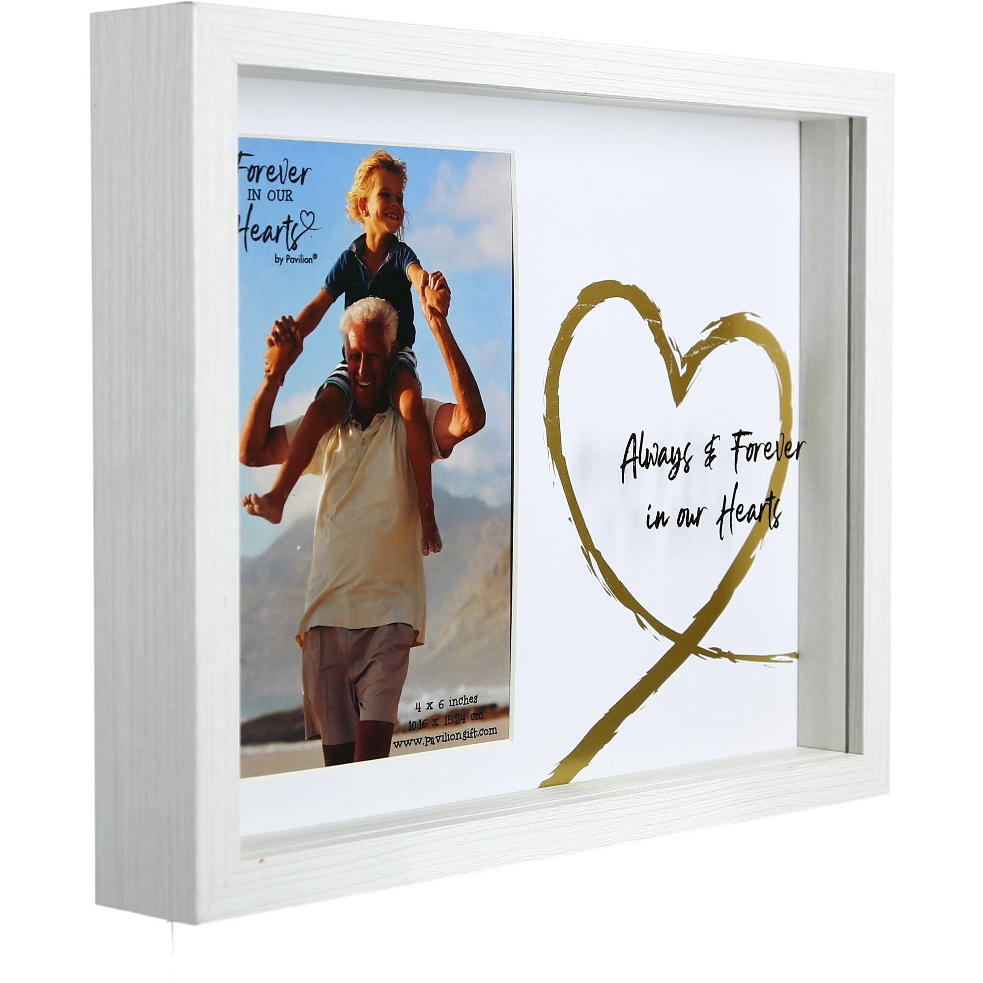 Pavilion - Wholesale Picture Frame - Hearts - 9.5" x 7.5" Shadow Box Frame
(Holds 4" x 6" Photo)3