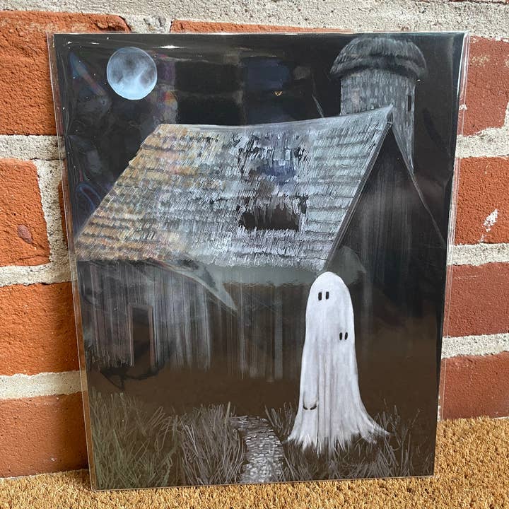 Signum Somnia - Vente Affiche d'art - Impression artistique de la grange hantée, art fantôme effrayant, gothique, art noir5