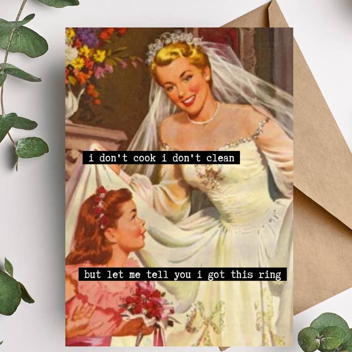 TwistedGoods – wholesale Bröllopskort – Låt mig berätta hur du fick den här ringen WAP Wedding Bridal Card