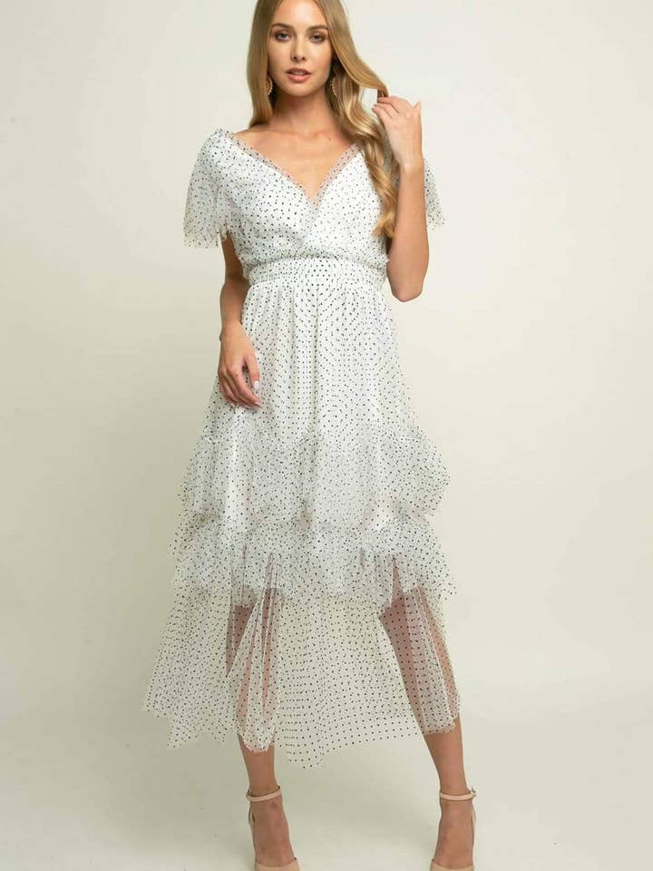 Eva Franco - Wholesale Dress - Women's - Darling Dress - Macaroon Dot1