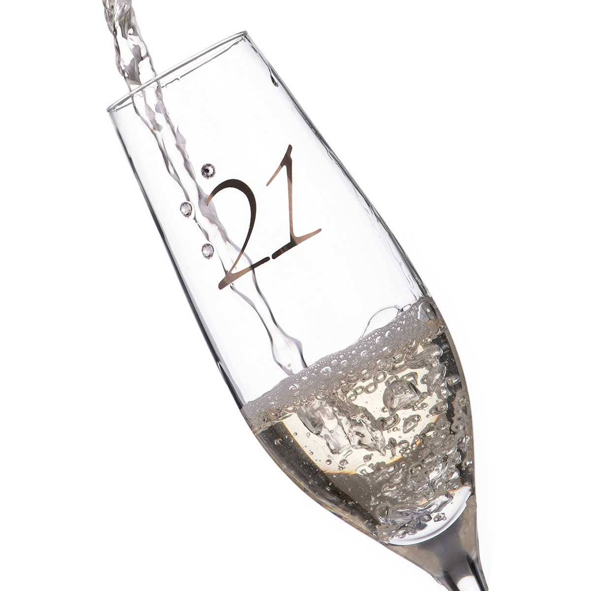 DIAMANTE – wholesale Champagne flute – 21st Birthday Champagne Glass – Adorned With Crystals By Sw1