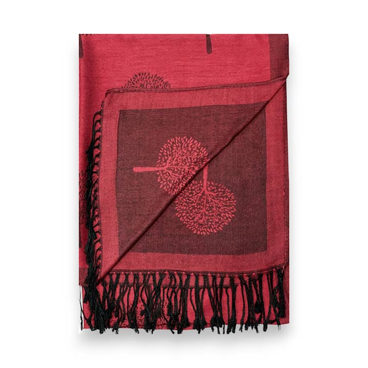 Lili Scarves (US Duty Free) – wholesale Scarf – Women's – Reversible Tree Print Pashmina Scarf15