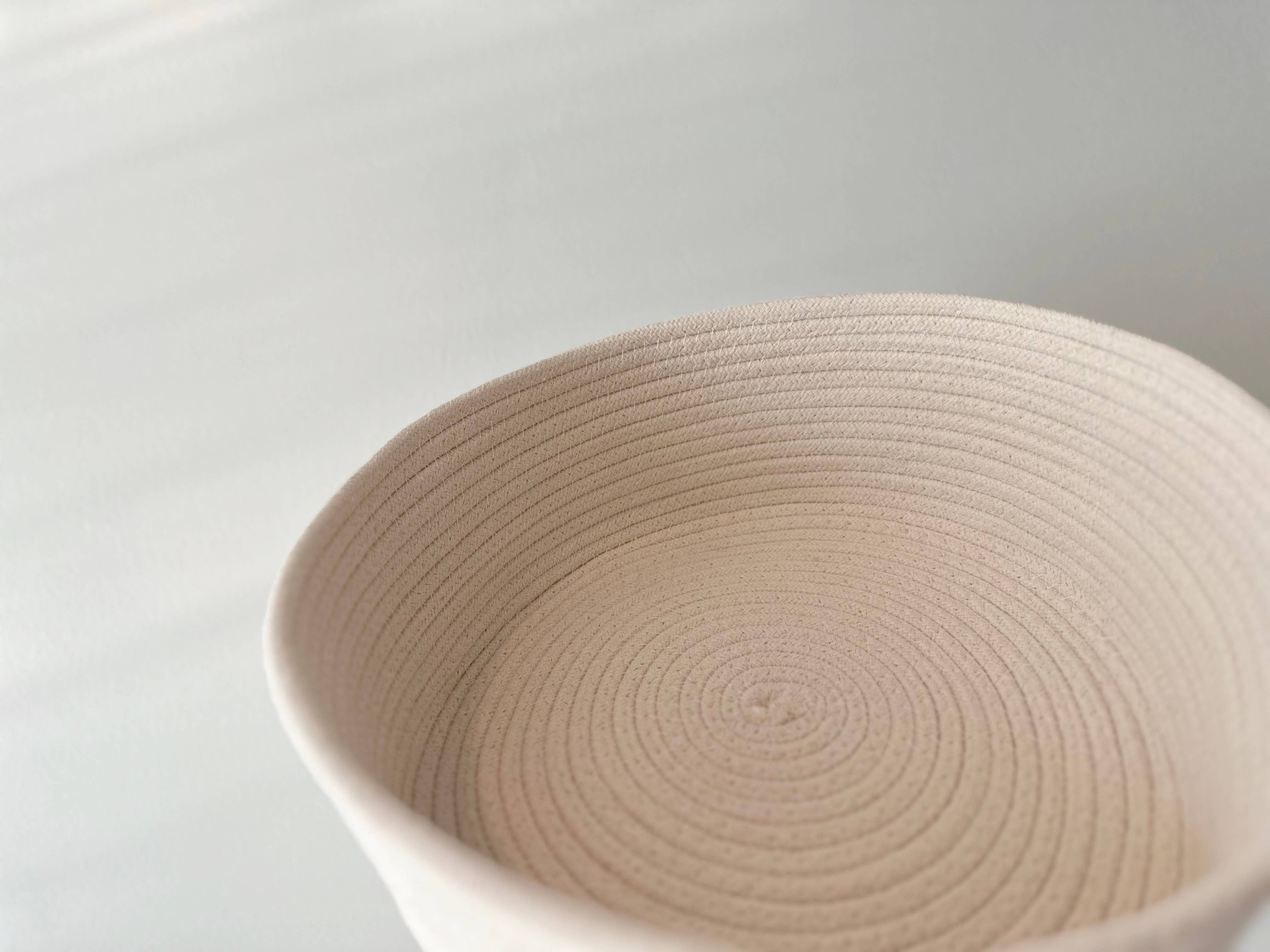 Monli Handcrafted Pet Toys - Venta al por mayor Cestas - Cesta de almacenamiento de cuerda de algodón reciclado: blanca, amarilla, verde7