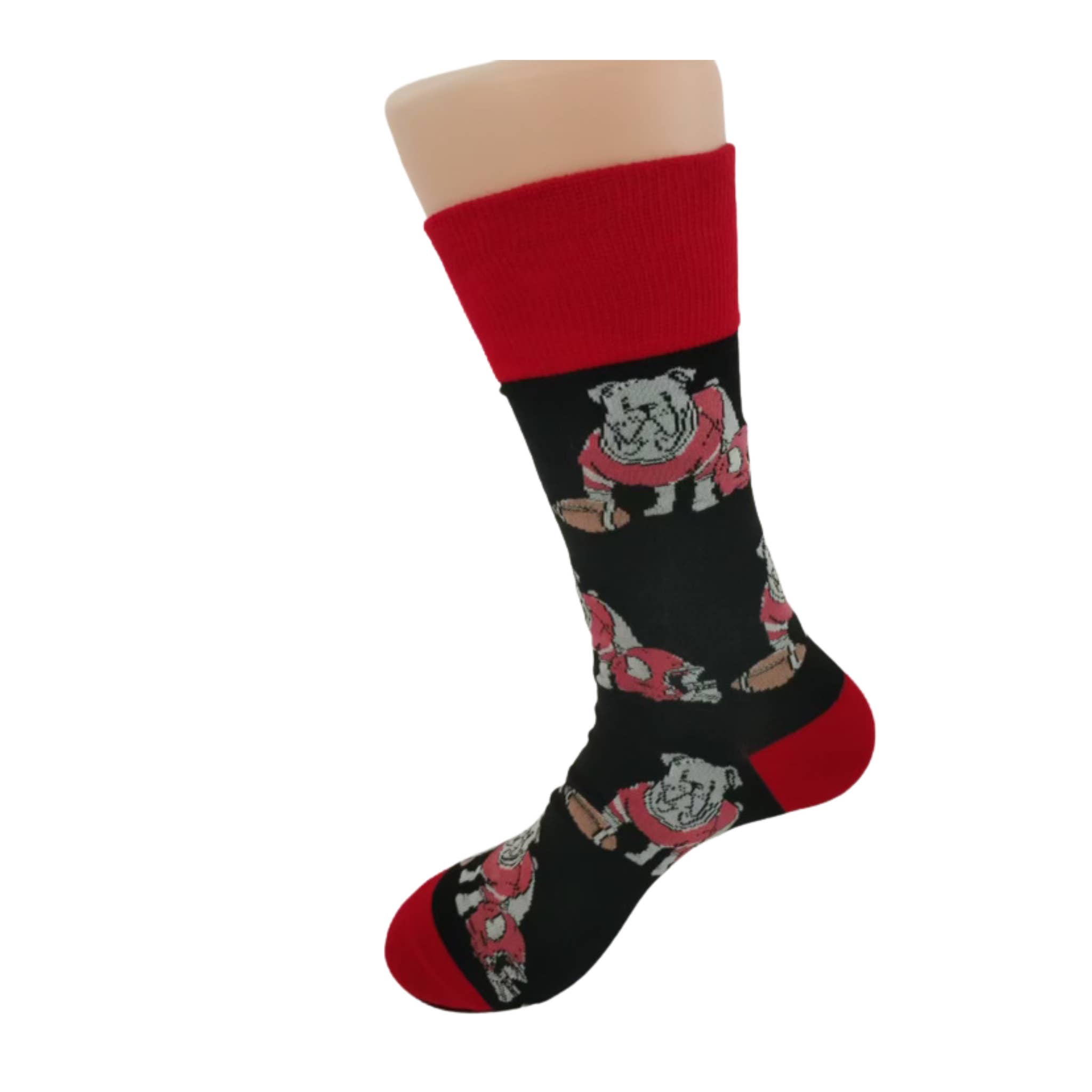 Barrel Down South - Wholesale Socks - Unisex - Black Bulldog GA State Shape Socks