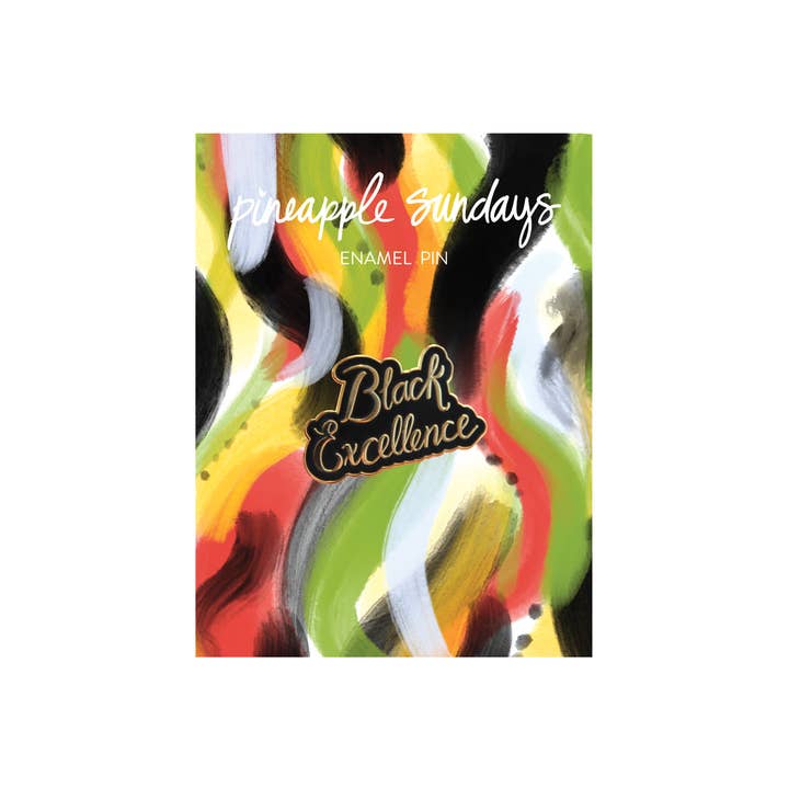 Pineapple Sundays Design Studio – Alfinete/botão de lapela por atacado – Pin de esmalte Black Excellence1