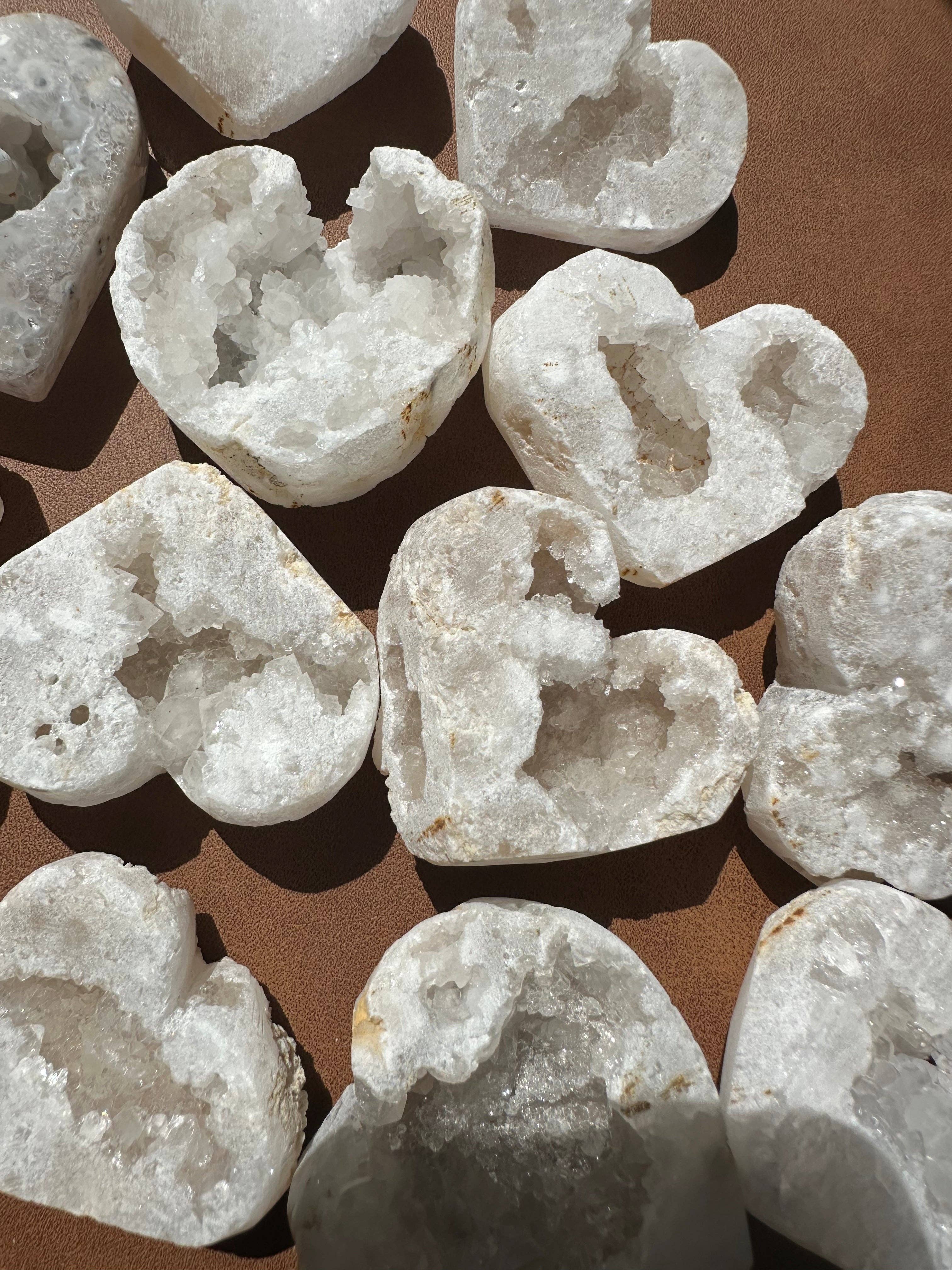 Moon Rituals - Wholesale Spiritual Stone/Crystal - Sparkling Natural Druzy Agate Heart Crystal | Grounding, Calming & Protective. christmas crystal gift.3