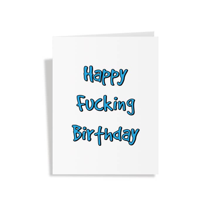 Crude Cat Cards - Wholesale Birthday Card - Happy F*cking Birthday Card - Pop Up Middle Finger Inside
