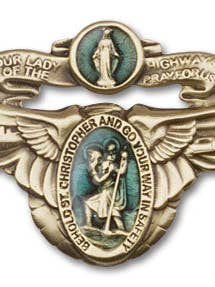 Our Lady of the Highway Visor Clip for wholesale by Tony’s Jewelry