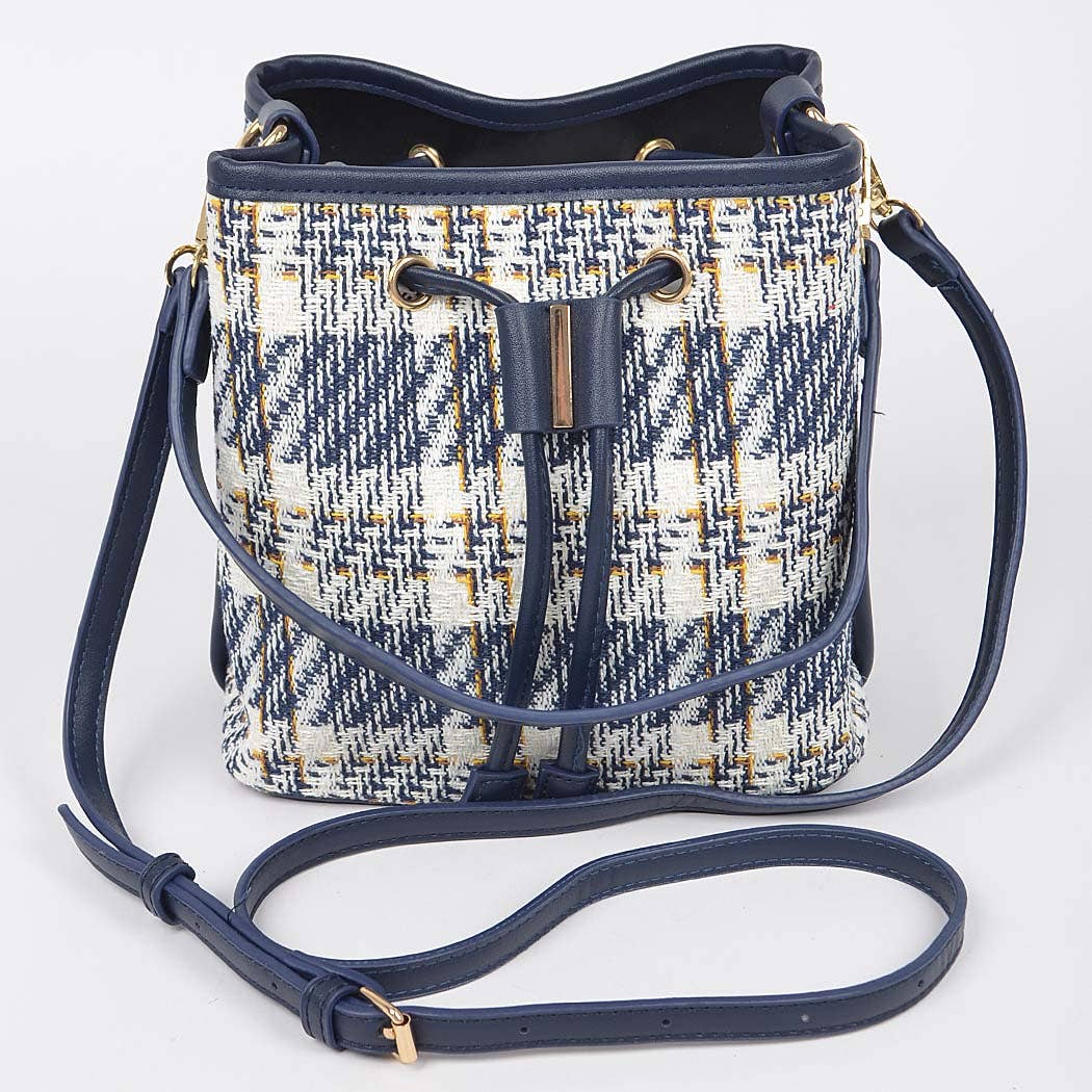 3AM BY H&D ACCESSORIES – Engroshandel Crossbodytaske - Dame – Tweed Plaid spand taske4