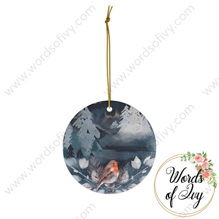 Keramisch kerstornament - Winter Bird voor wholesale door Words of Ivy