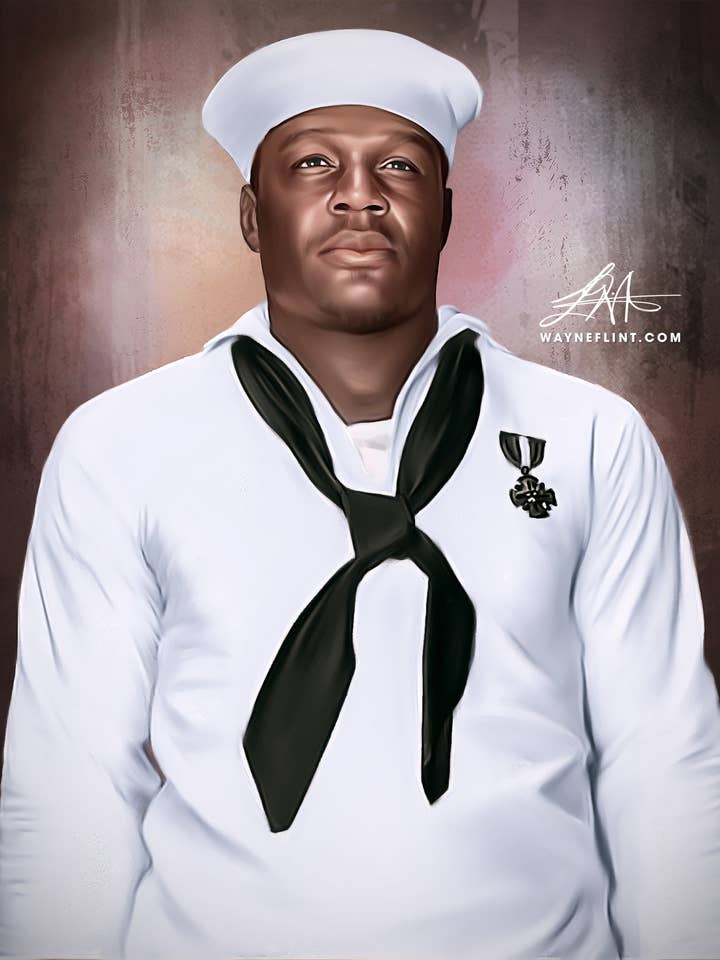 Dorie Miller por atacado de Wayne Flint Digital Portraits