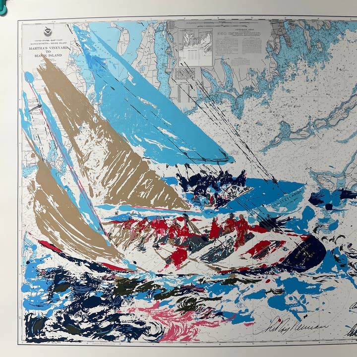 Leroy Neiman America's Cup 19th Challenge Signed Sailing Art for wholesale by Deluxe Fine Art
