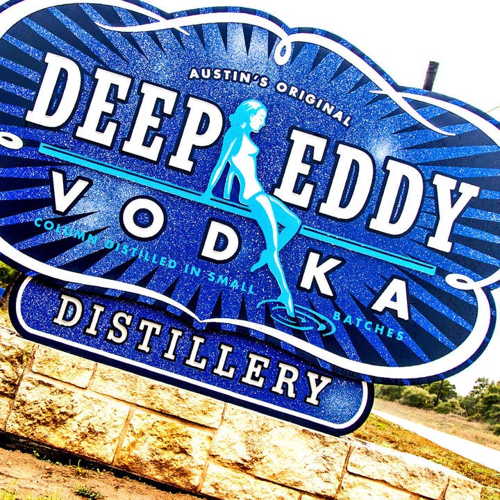 Deep Eddy Vodka Distillery Ceramic Coaster for wholesale by South Austin Gallery
