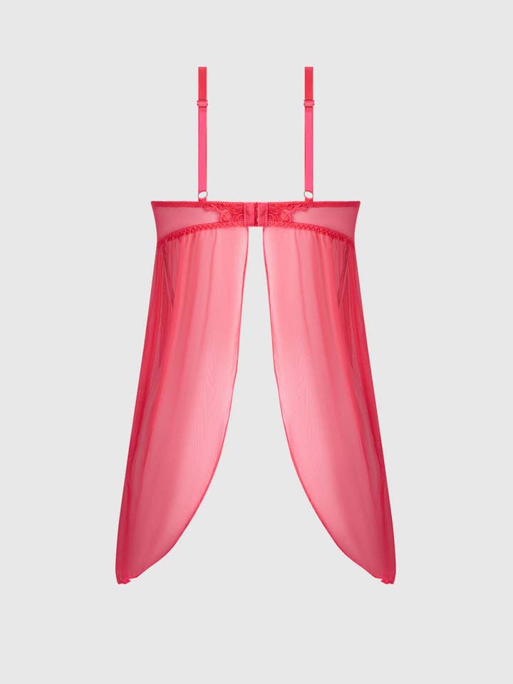 House of Desire - Wholesale Lingerie Set - Women's - EDEN EMBROIDERED MESH & SATIN BABYDOLL10