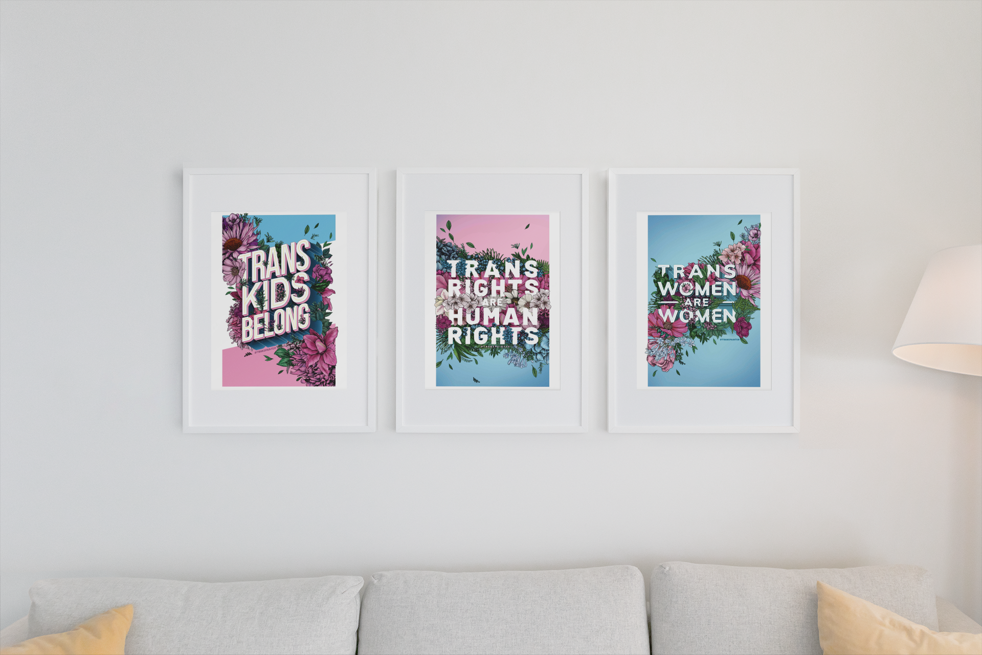 Transpainter - Wholesale Art Print - Trans Rights Are Human Rights Poster | Trans Rights Print3