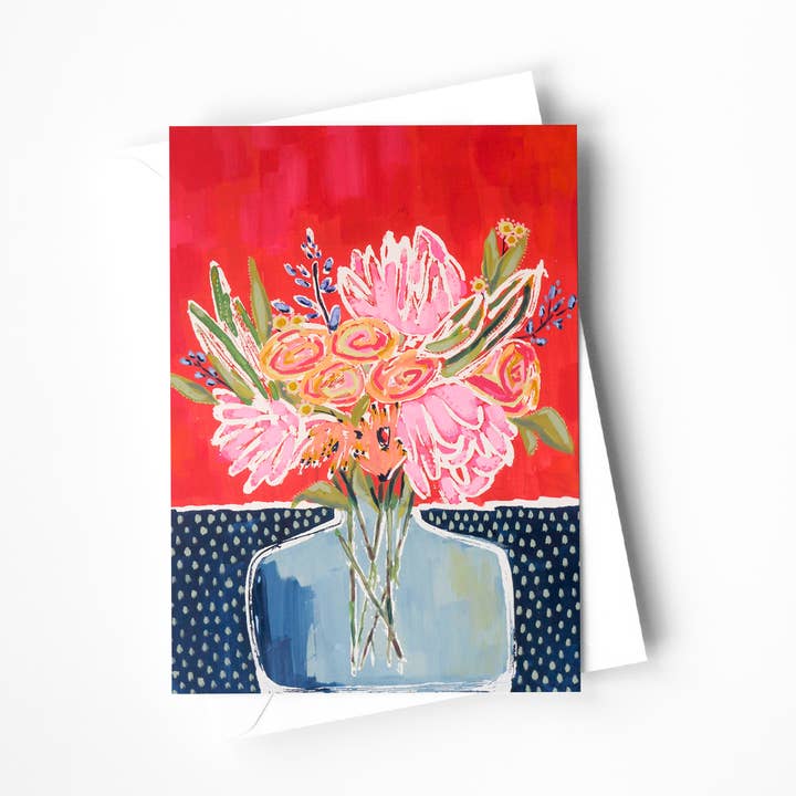 Carte "Just Because Flowers" pour la vente par Kaley Alie Art
