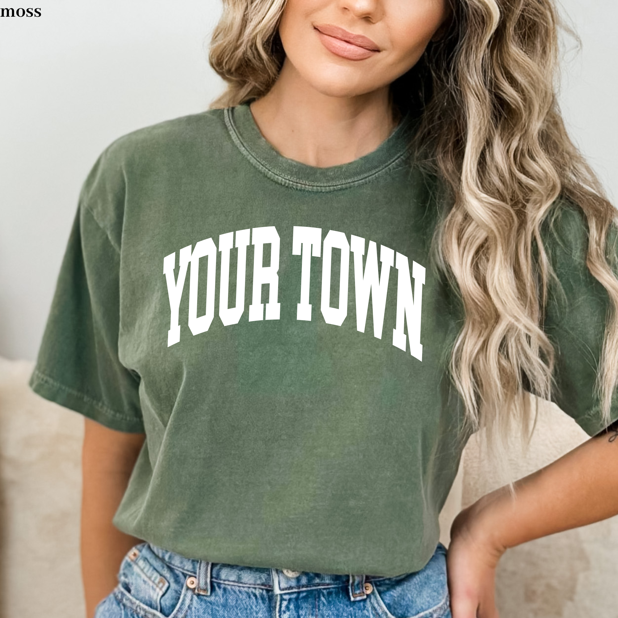 Faith & Life Christian Brands – Engroshandel T-shirt med print - Dame – Custom City Comfort Farver Heavyweight Hometown T-shirt2