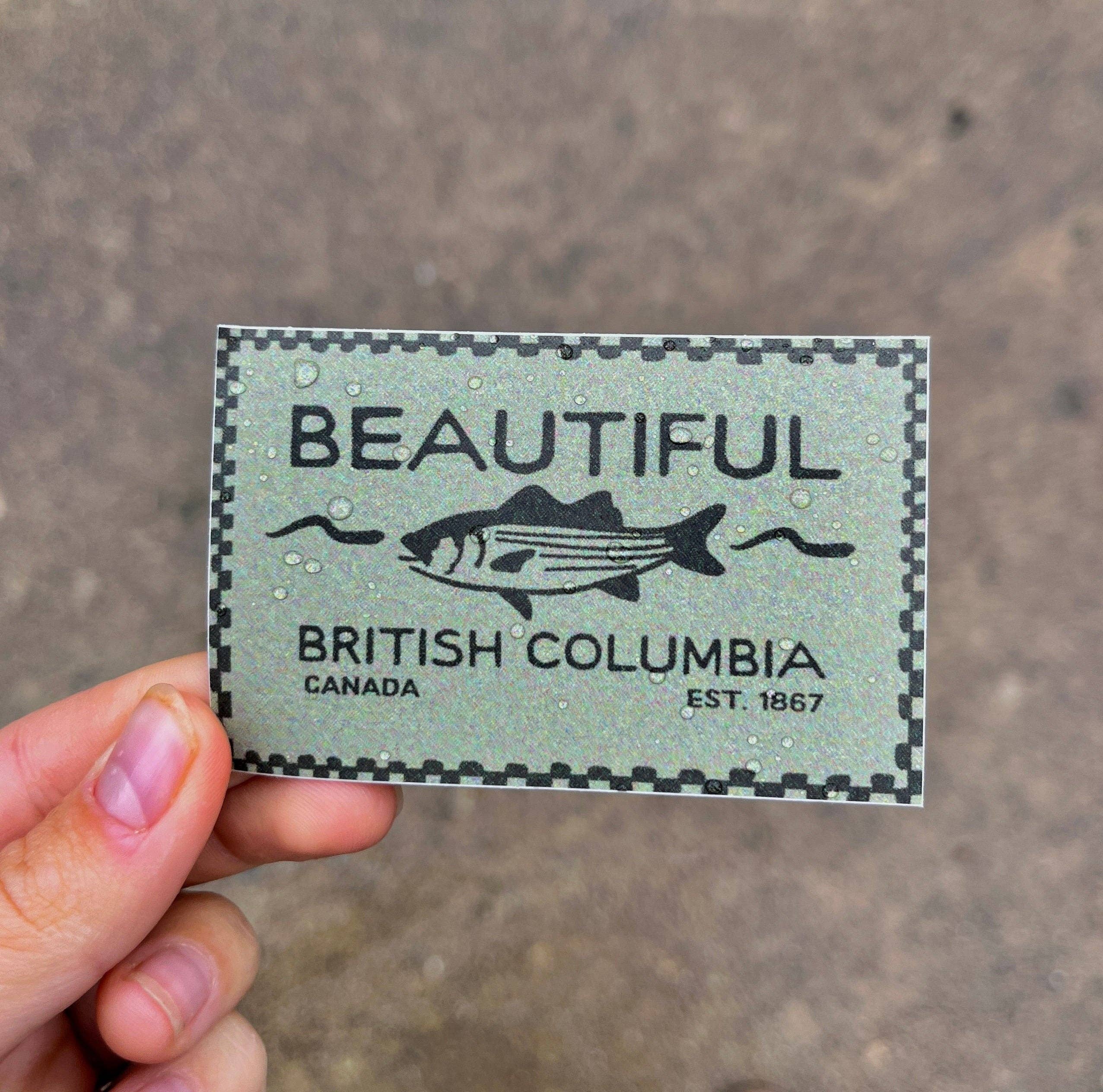 Wavy Baby Design - Wholesale Sticker - Beautiful British Columbia - GREEN PATCH3