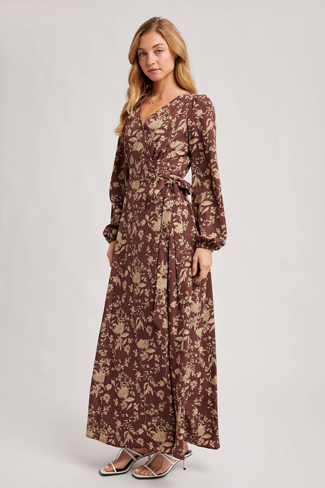 Bluivy - Wholesale Dress - Women's - FLORAL PRINT WRAP MAXI DRESS11