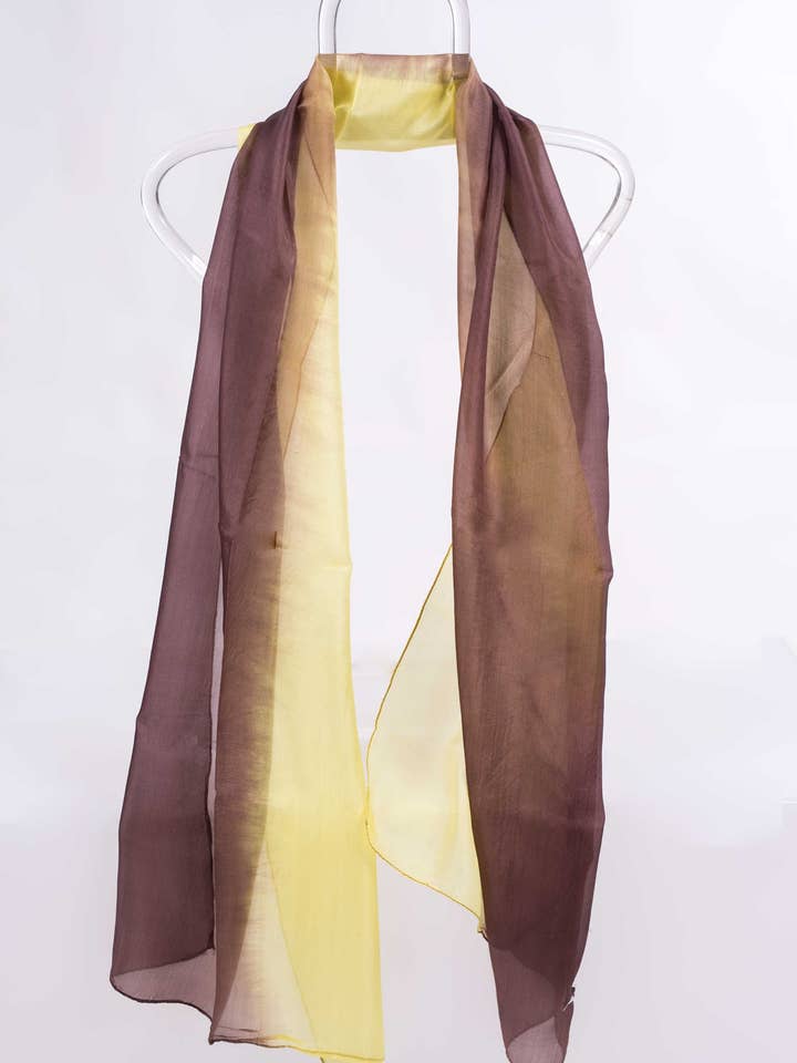 Two-tone natural silk scarf for wholesale by MR Complements
