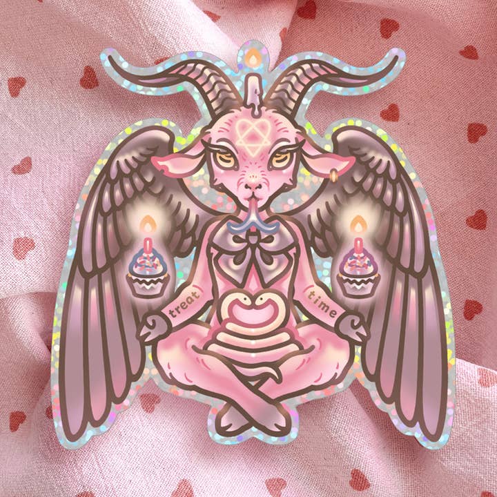 Dessert Baphomet Sticker for wholesale by Black Serotonin