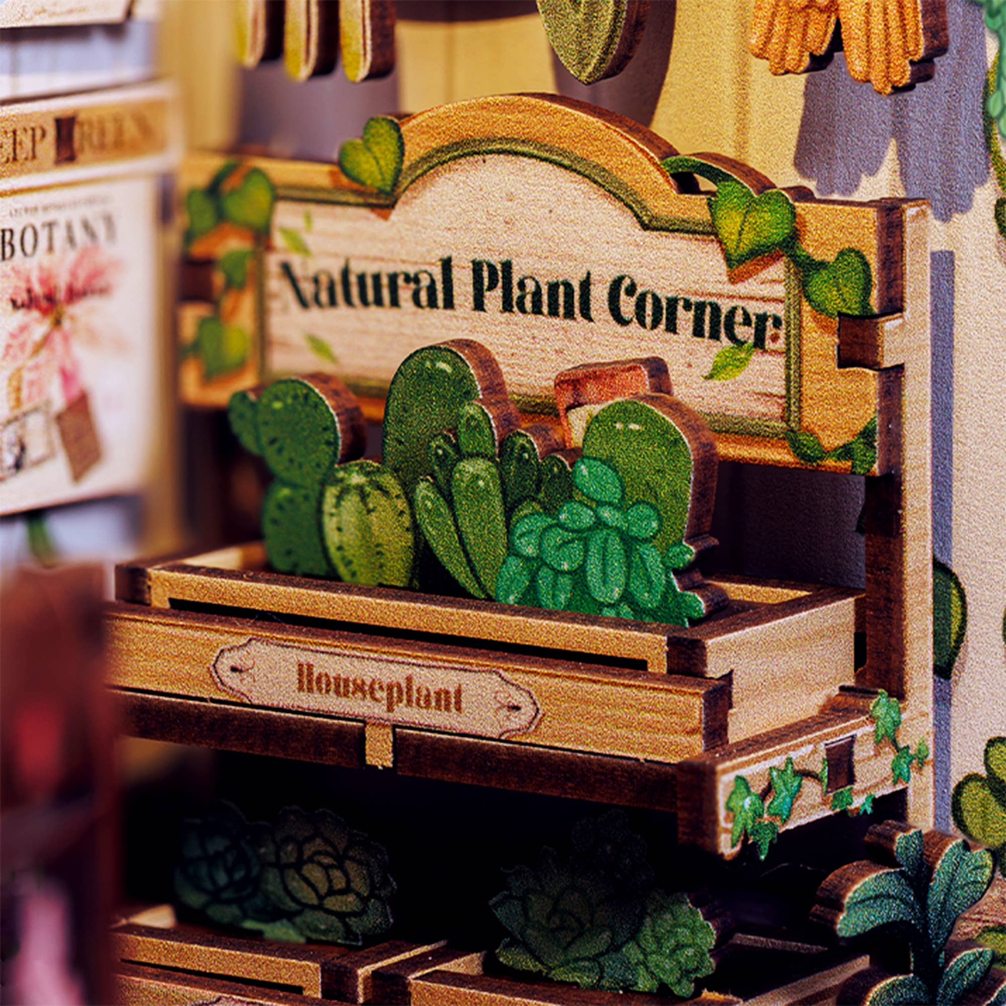 Hands Craft Intl - Wholesale Puzzle - Kids - DIY Book Nook Kit: Green Life Bookshop5