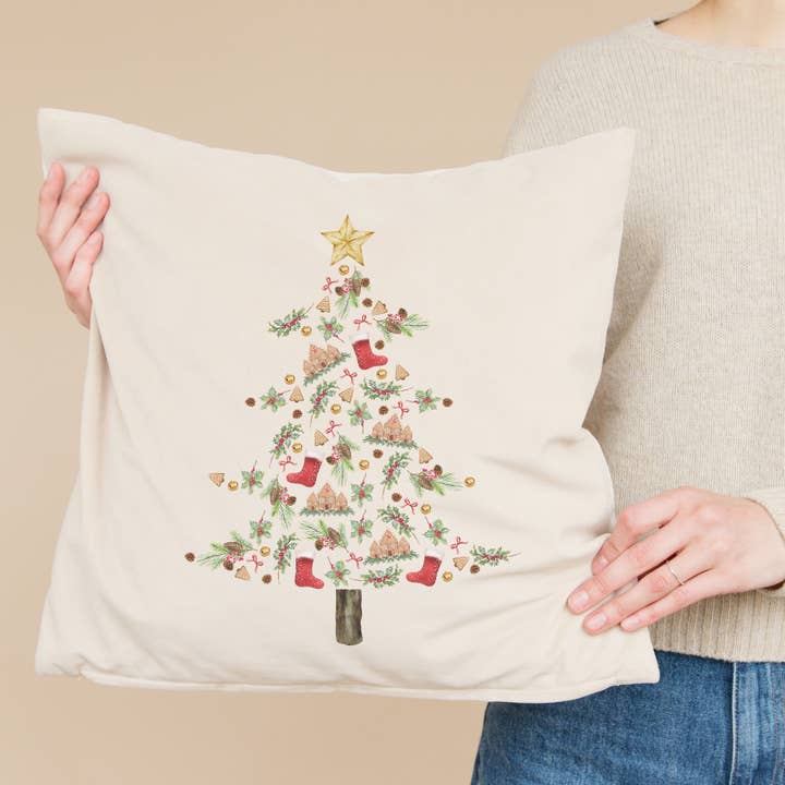 Christmas Tree Pillow Cover for wholesale by Go Charlotte