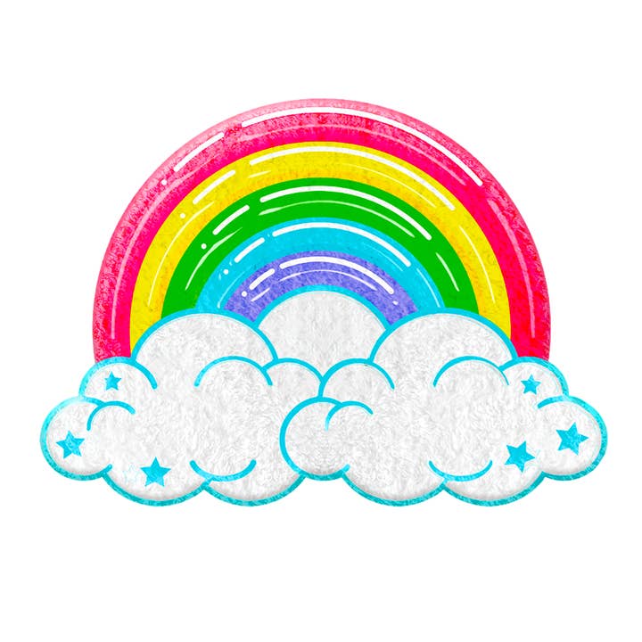 Fluffy Floor Cushion Rainbow Cloud for wholesale by Blue Canoe Brands Inc