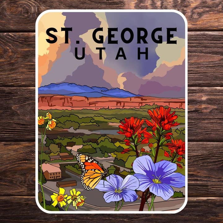 Autocolante St. George, Utah | Utah | Autocolantes Southwest por atacado de Wild Life Design Co.