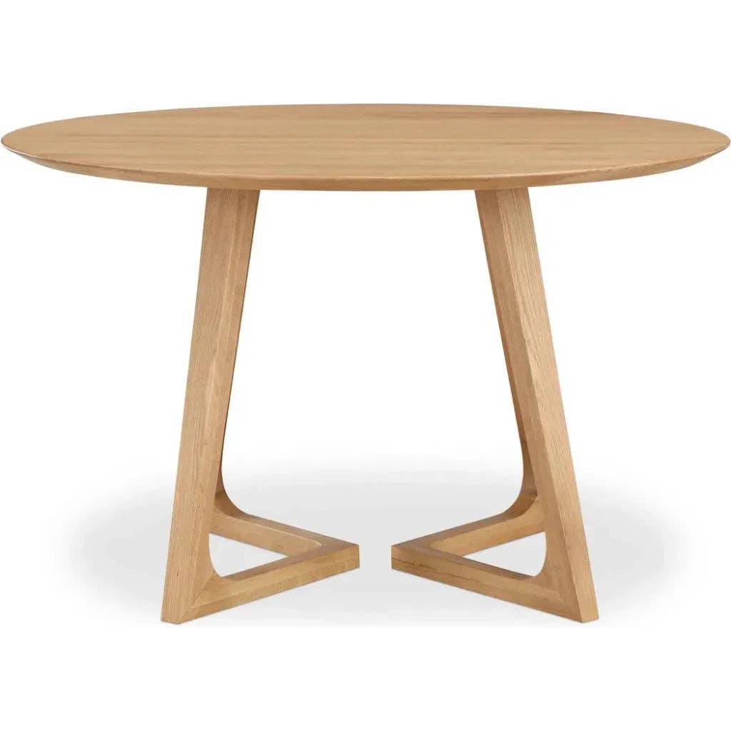 LOOMLAN - Wholesale Side Table - Godenza Natural Solid Oak Round Dining Table1