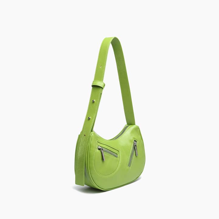 Like Dreams - Wholesale Shoulder Bag - Women's - Dolce Crackled Vegan Leather Shoulder Bag
