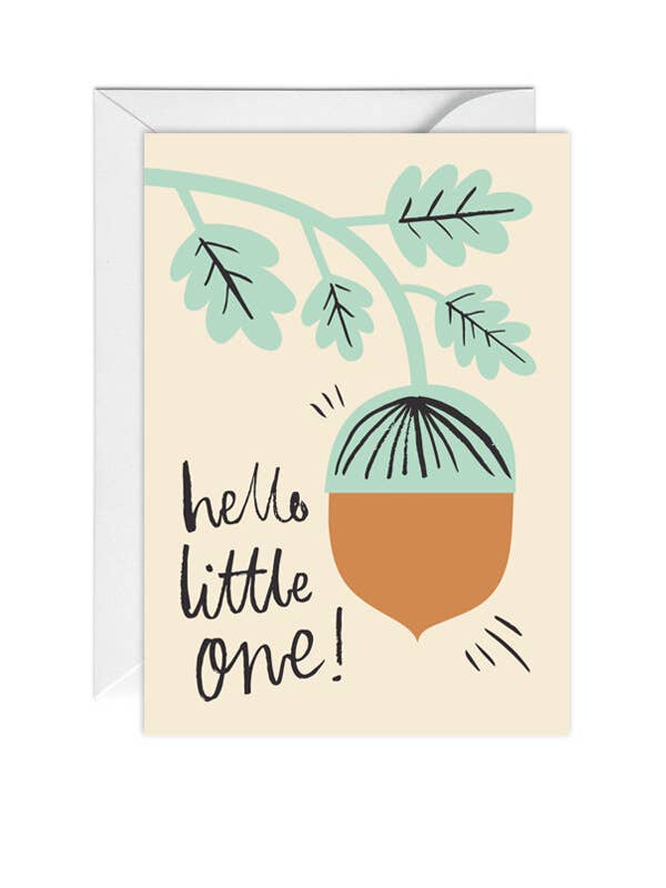 Hello Little One, New baby, Greeting Card for wholesale by Happy Go Lucky