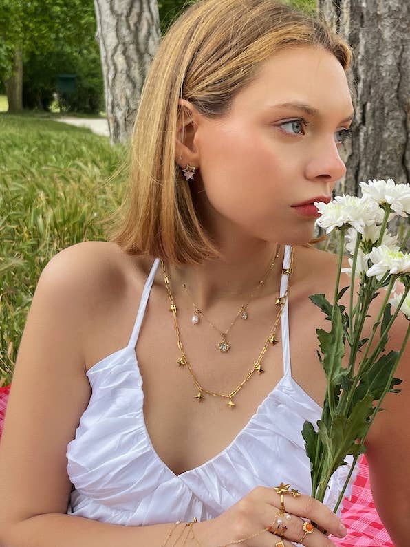 Stainless steel necklaces 224CA22 for wholesale by BYREN | ÉLINE L'ATELIER