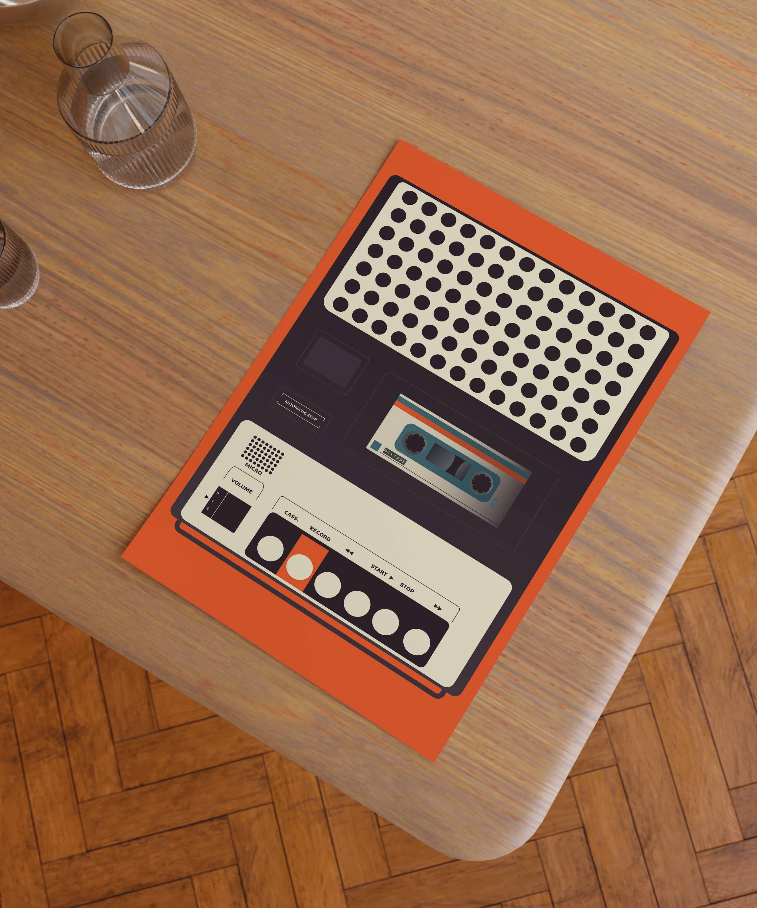 Gail Myerscough - Wholesale Kunstprint - Cassetterecorder, afdrukken zonder lijst4